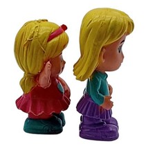 Keenway Vintage Dollhouse Dolls Mini Figures 2.5&quot; Lot Of 2 Mom Child Cake Topper - £8.14 GBP