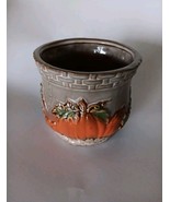 Planter Pumpkin Fall Harvest Detailed Pattern Multicolor Mid-Century Pot... - $290.98 MXN