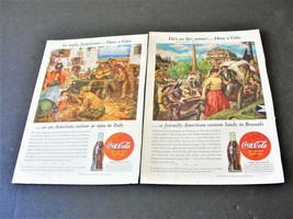 1945 Coca-Cola The American Way. Say, That&#39;s Great-Set of (2) Magazine P... - $9.85