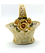 Vintage Bone China Floral Bouquet Easter Basket Ceramic-Porcelain Small ... - $19.09 CAD