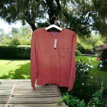J CREW Mens Knit Goods Ombre Pullover Sweater Size Med Salmon Coral Ches... - $29.69