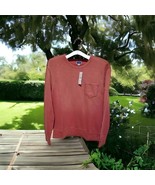 J CREW Mens Knit Goods Ombre Pullover Sweater Size Med Salmon Coral Ches... - $40.60 CAD