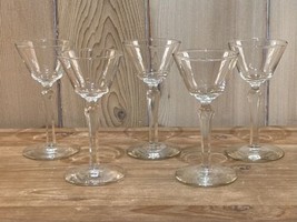 VTG LIBBEY Clear GLASS Liquor Cocktail Stem 3001 Set of 5 EUC - £14.78 GBP