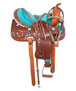 Western Premium Leather Barrel Racing Trail Horse Saddle Tack Size 10 Inch - $405.00