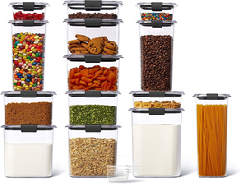 Rubbermaid Brilliance 14-Piece Food Storage Container Set with Scoops, Airtight, - $151.31