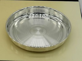 999 pure sterling silver handmade solid silver plate or tray, silver has... - $540.54