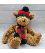 Christmas Mr Wiggles Brown Teddy Bear Hat Scarf 2000 Stuffed Animal Toy ... - $29.77 CAD