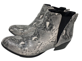 Esprit Gray Snakeskin Synthetic Leather &quot;Tiffany&quot; Ankle Boots, Women&#39;s Size 8.5 - £14.84 GBP