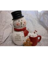 Crossroads &quot;Snowman Hold Cocoa Mug - Hot Cocoa Warm Wishes&quot; Figurine 4X4... - $330.04 MXN