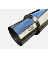 NEW HKS OEM HI-POWER UNIVERSAL SINGLE EXHAUST MUFFLER Inlet 2.5 Outlet 4... - $97.90