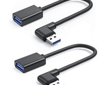 Usb Extension Cable Usb Right Angle Adapter Superspeed Usb 3.0 Male To F... - £12.14 GBP