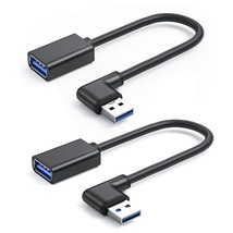 Usb Extension Cable Usb Right Angle Adapter Superspeed Usb 3.0 Male To Female Ex - £12.57 GBP