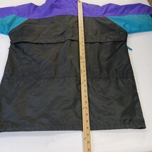 Vtg 80's Columbia Gizzmo Women's Black/Purple Nylon Full Zip Parka Jacket Large image 8