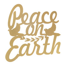 Cut Metal Peace on Earth Plaque 15.5&quot;H - $990.61 MXN