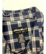 Eddie Bauer Mens XXL Button Down Cotton Long Sleeve Plaid Shirt Blue &amp; B... - €11,94 EUR