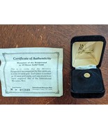 Miniature of the Drugerrand in 14 Karat Solid Gold with COA - £28.28 GBP