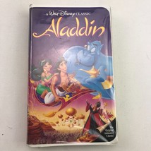 VHS Disney Aladdin Animated Clamshell Movie Genie Jasmine Abu Jafar - £15.72 GBP