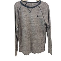 EXPRESS Men&#39;s Long Sleeve GREY BLACK CHARCOAL Pull Over Raglan Shirt Siz... - £8.26 GBP