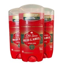 3x Old Spice Red Label Leather &amp; Spice Dynasty Deodorant - £33.35 GBP