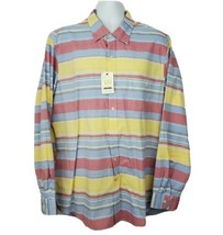 Club Room Slim Fit Shirt Size XXL Long Sleeve Button Up Pastel Marina - £32.50 GBP
