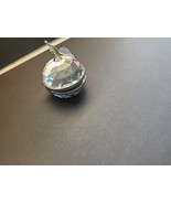 Swarovski Crystal Small Apple Hinged Double Photo Stand Silver Trim - 2.75&quot; - $24.74