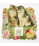 Antique Embossed Calendar 1914 Kittens Cats Flowers - $119.53 CAD