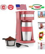 Red Personal Coffee Maker &amp; Travel Mug - Fully Automatic with Auto Shut Off - $78.32 CAD