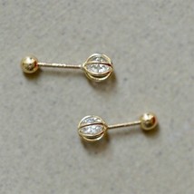 9ct Solid Gold Crown Delight Stud Earrings Handmade -birdcage, 9k, Gift, Unisex - £67.24 GBP