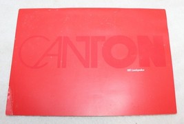 Canton 64 Page Speaker Catalog Brochure ~ Ergo, Karat, Fonum, More ~ 198... - $124.99