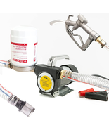 12V DC Portable Electric Fuel Transfer Pump Kit (Nozzle+Hoses +Filter), ... - $209.45