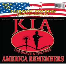 KIA America Remembers Killed In Action Bumper Sticker 3-1/2&quot;X5&quot; - £7.24 GBP