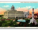 Palacio Presidential President&#39;s House Havana Cuba Linen Postcard B19 - $2.92