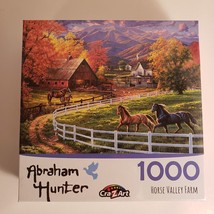 Abraham Hunter Puzzle Horse Valley Farm 1000 Pieces Jigsaw Puzzle Art Cr... - £8.80 GBP