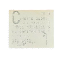 Three Musketeers 1993 Movie Ticket Stub El Capitan Theater Hollywood 90s... - £7.72 GBP