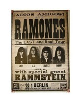 Ramones Poster Final Tour Head Shots Concert The - $449.99