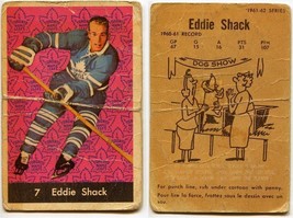 1961/62 Parkhurst Eddie Shack Card #7 Toronto Maple Leafs - £11.74 GBP