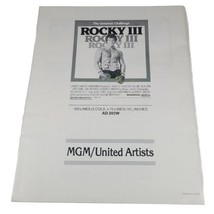 Rocky III Pressbook Sylvester Stallone HTF Has Pictures Sections Cut out - £11.01 GBP