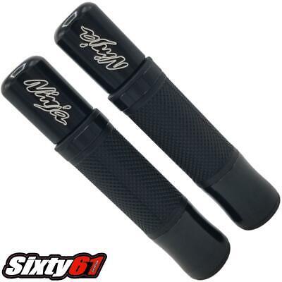 ZX14R Grips Comfort Black with Engraved Ninja Bar Ends Kawasaki 2006-202... - $49.97