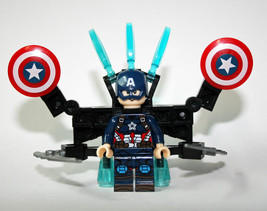 Building Block Captain America with glider Minifigure Custom Toys - £4.87 GBP