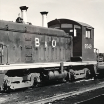 Baltimore and Ohio Railroad BO B&amp;O #9549 Locomotive Train B&amp;W Photograph - £7.46 GBP