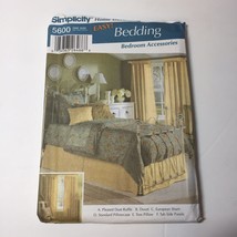 Simplicity 5600 Bedding Dust Ruffle Duvet Cover Pillow Sham Curtains Pillow - £10.27 GBP