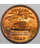 Mexico 20 Centavos, 1944 Gem Unc~Excellent~Free Shipping #A144 - £31.52 GBP