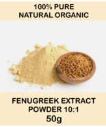 100% NATURAL - ORGANIC - PURE - FENUGREEK - 10:1 EXTRACT POWDER - 50g - $12.61