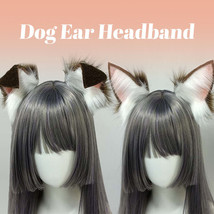 Kawaii Furry Dog Ears Hairband Bendable Animal Ear Headband Lolita Anime... - £12.58 GBP