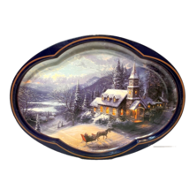 Giftco Thomas Kinkade Sunday Evening Ride Christmas Tin Tray 16x12 inch 2005 - $13.91