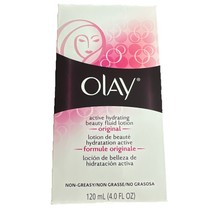 Olay Active Hydrating Beauty Fluid Lotion 4 Oz Face &amp; Neck Lotion Non-Gr... - $289.78 MXN
