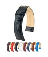 Hirsch Rainbow Leather Watch Strap - White - M - 12mm / 10mm - Shiny Gol... - $65.58 CAD