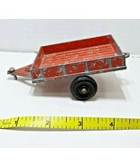 Vintage Diecast Hubley Kiddie Toys Old Red Utility Farm Trailer Wagon NO... - $377.67 MXN
