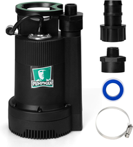 1/4HP Portable Water Pump, 2110GPH Submersible Utility Pump with 3/4” Garden Hos - £132.89 GBP