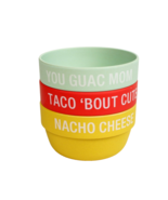 3 Bowl Set Taco &#39;bout Cute Bamboo Stackable Small BPA Free New - $12.19